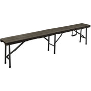 Panchina Pieghevole Finitura Legno Marrone
