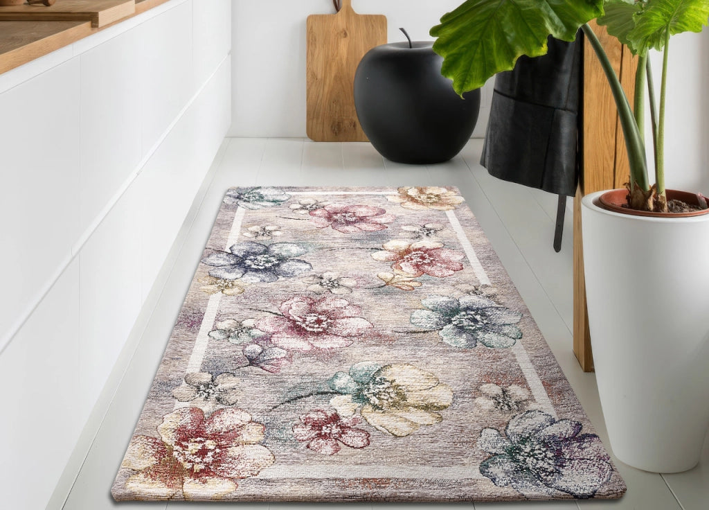 Tappeto Passatoia Cucina Corsia Retro Antiscivolo Disegno Emily By Suardi - 55x190 - Multicolor