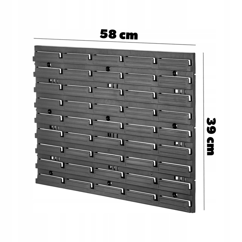 Pannello portautensili KADAX da parete per officina, 58x39 cm, 20 supporti, per garage e officina.