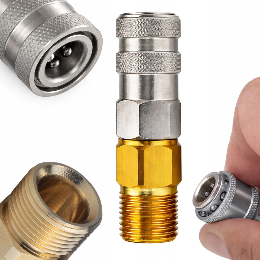 Gancio Rapido M22 INOX – Acciaio Inossidabile | Filettatura Esterna M22 | Per Idropulitrici Professionali