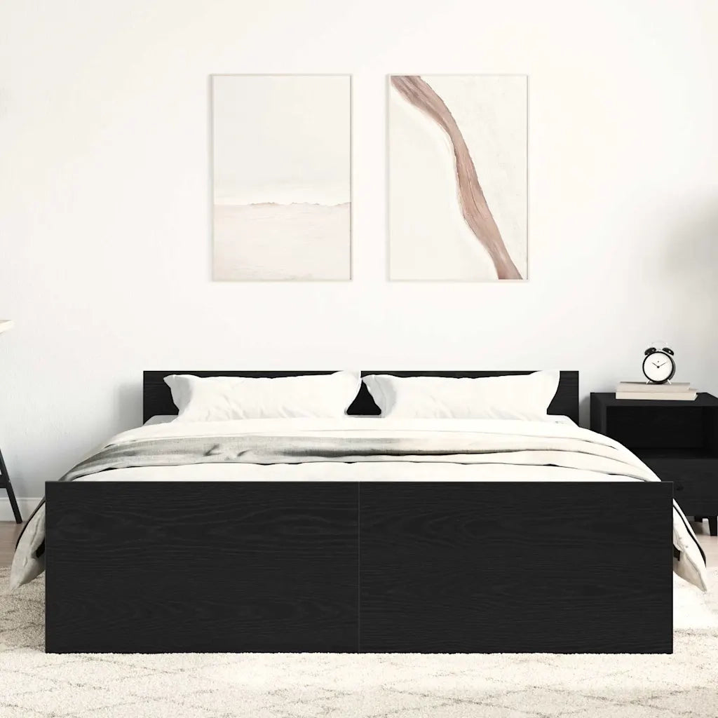Giroletto senza Materasso Rovere Nero 120x200 cm Truciolato