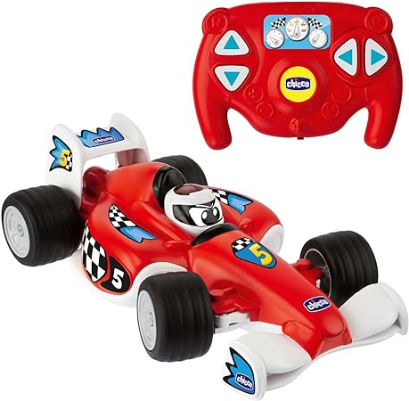 Chicco Tom Race RC, Macchinina Telecomandata, Design sportivo, Telecomando Ergonomico e Intuitivo a Infrarossi, 4 Pulsan