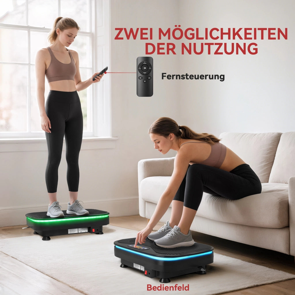 Pedana vibrante fitness con Bluetooth ¨C Xylo ¨C 99 livelli, telecomando, nero