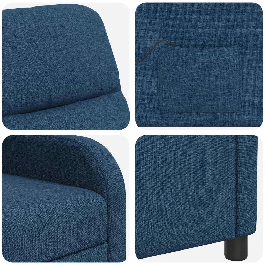 Divano Sedia-Poltrona Massaggiante Blu Tessuto 440080