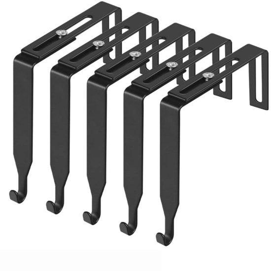 Porta di cassa senza foro per perforazione, porta posteriore per appendere ganci di appoggio, gancio per borse, regolabile, ganci metallici con compartimento, 5 pezzi