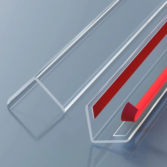 Profilo angolato autoadesivo - trasparente - set da 2 - pvc