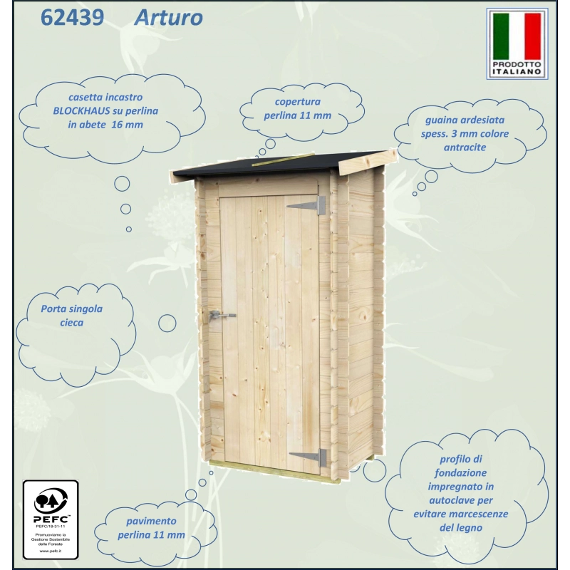 Casetta Bh16 Arturo Addossata 94x64 cm PSC pefc