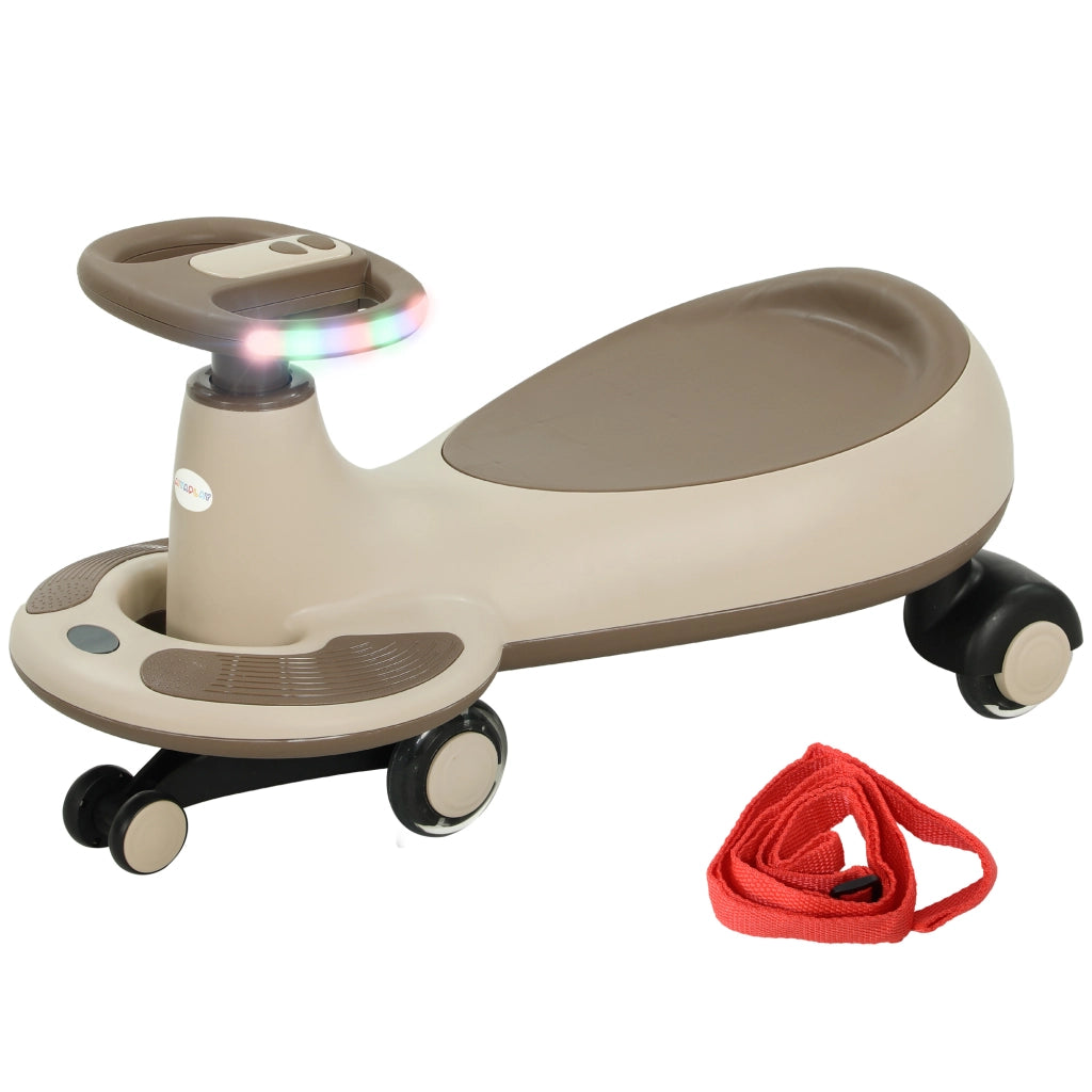 Correpasillos Wiggle con corda trazione musica luce e contenitore ¨C zephmum ¨C 69x31x69 cm caqui