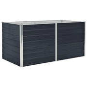 Fioriere | Cassetta per fiori | Letto di Coltura Rialzato 160x80x45cm Acciaio Zincato Antracite