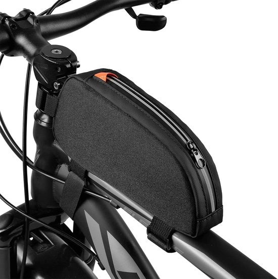 Fascetta per bicicletta - Protezione per sella - Borsa per bicicletta - Impermeabile - Con riflettori - 1L - 22,5*5*10cm - Nero