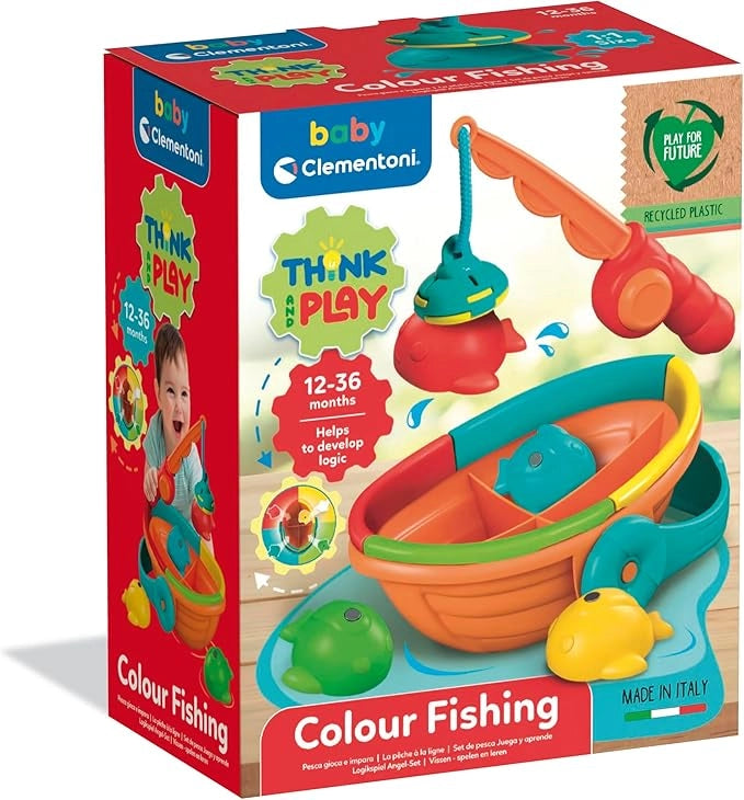 Think And Play Colour Fishing, Pesca per Bambini , 4 Pesciolini da Catturare, Giochi Prima Infanzia per Coordinazione e