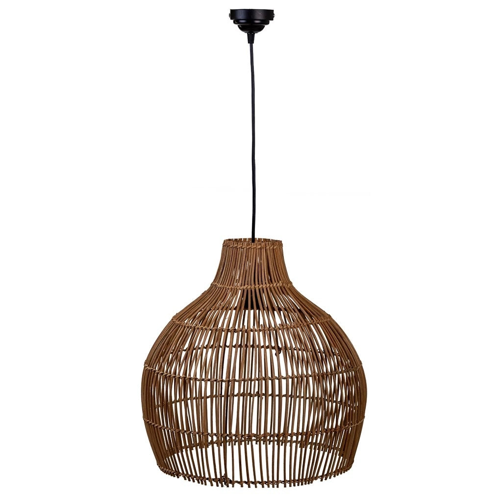 Plafoniera in rattan marrone 40x40x40h cm