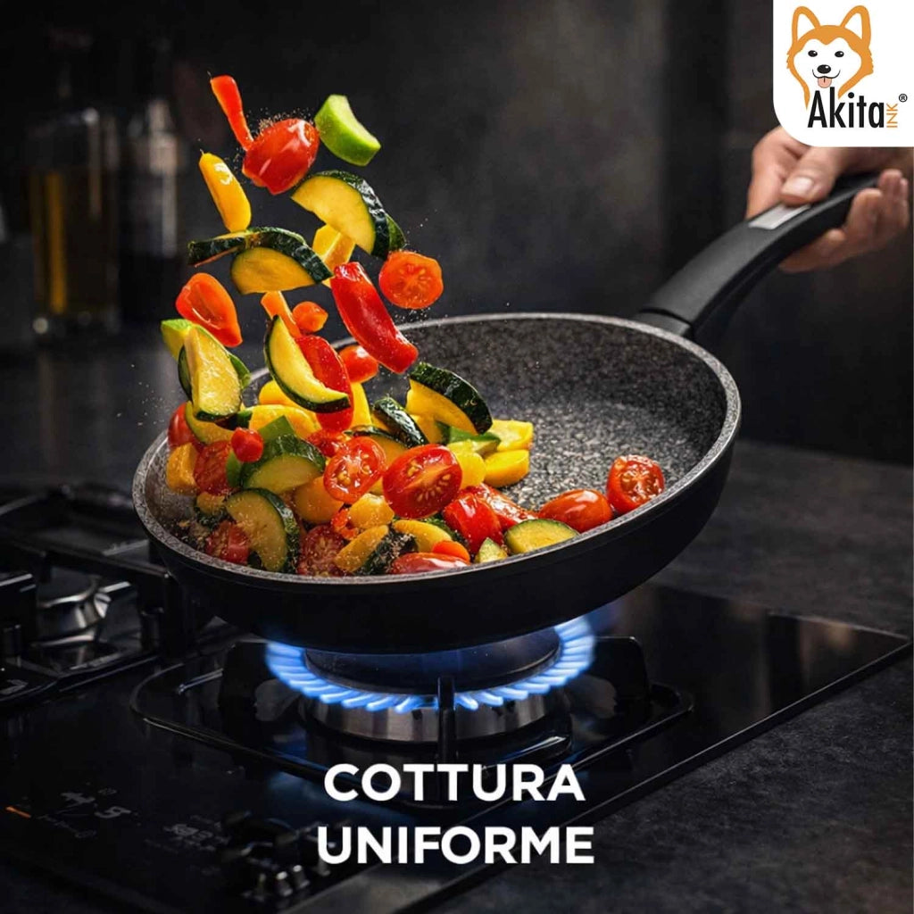 Akitaink Padella Black 20 cm Induzione Antiaderente