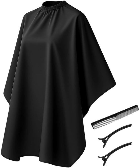 Mantella per parrucchieri Acqua Impermabile - Mantella Antistatica - Nylon - Unisex - 165 x 145 cm - Mantella per capelli