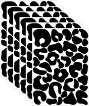 Set di 6 adesivi per parete a tema leopardo, adesivi per bicicletta, adesivi per parete irregolari, set di adesivi neri, adesivi decorativi per parete, decorazione per la casa
