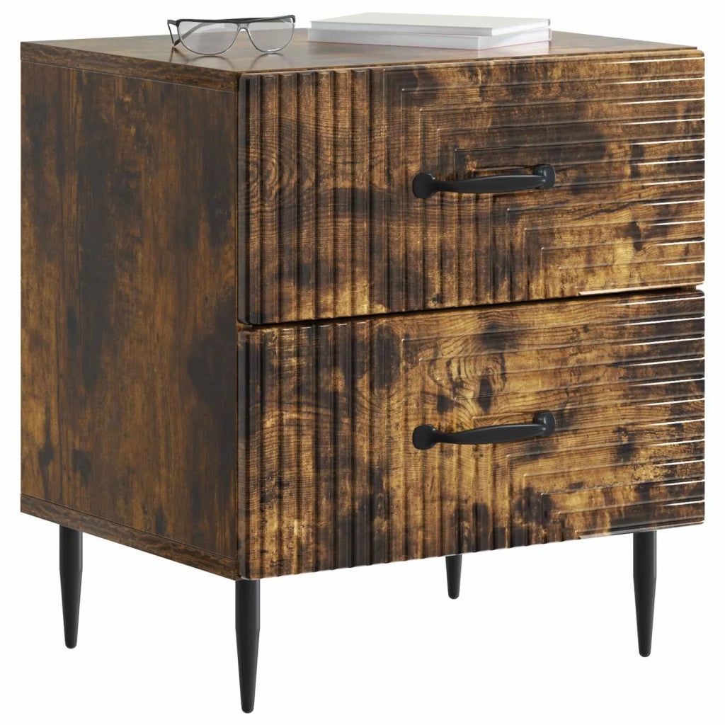Armadio da Notte Rovere Fumo 43 x 34,5 x 47,5 cm 894765