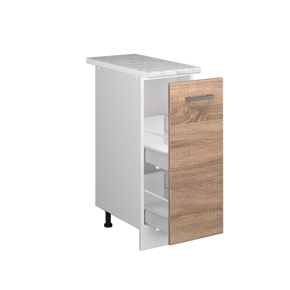 Vicco Armadio cucina dispensa alto Sonoma 30 cm , PL Marmo