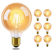 ZMH Confezione da 6 lampadine LED vintage E27 G95 Bianco caldo