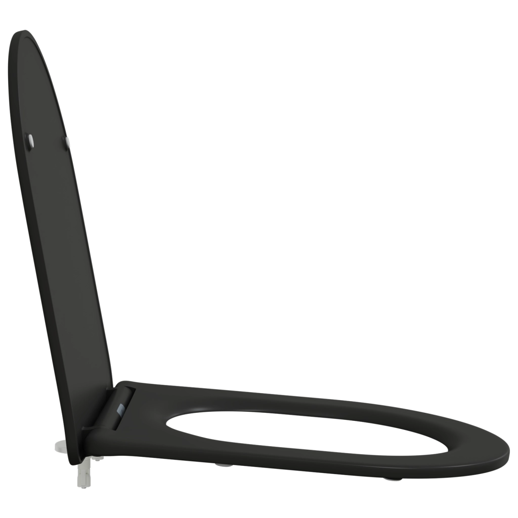 Seggiolino per Toilette a Rilascio Rapido con Chiusura Morbida - Duroplast, Nero