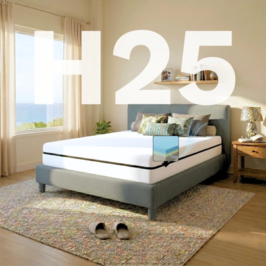 Materasso Piazza e Mezzo 130x195 in Memory Foam h 25 cm. A 7 Zone Differenziate Ortopedico. Rivestimento Cotone Fresco e Traspirante. Made in Italy 100%