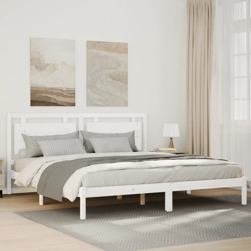 Giroletto Extra Lungo senza Materasso Bianco 200x220cm Massello