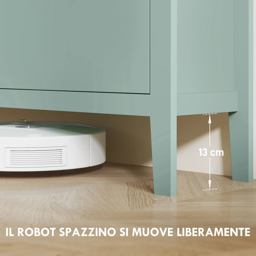 Scarpiera Slim 4 Cassetti per 20 Paia di Scarpe  105x24x95,5cm con Ripiani Regolabili in Legno Verde