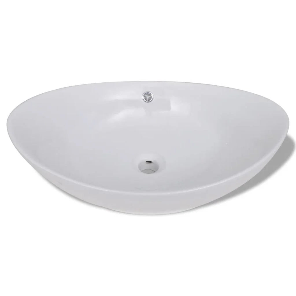 Lavabo ovale da bagno con troppopieno 59 cm ceramica bianca 02_0002483