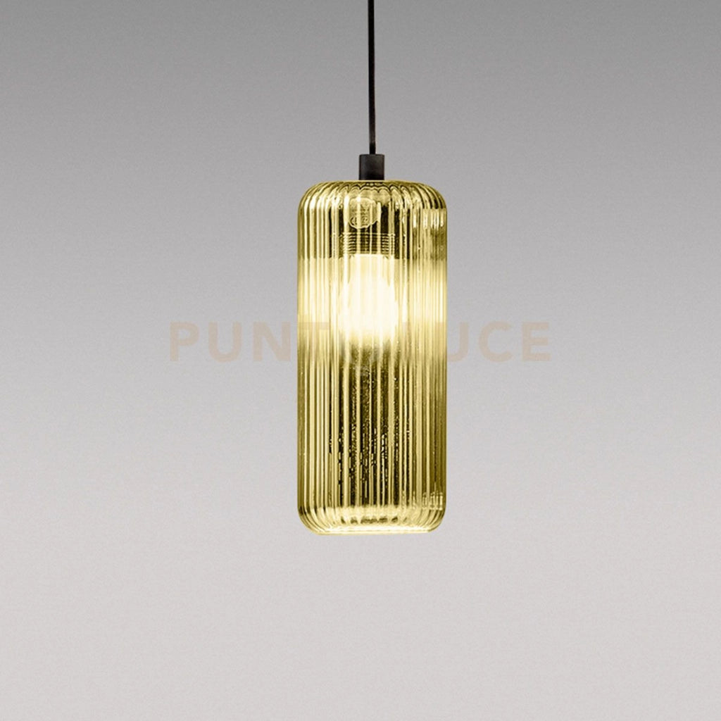 RAIKA V/P - VETRO SOFFIATO ORO SPECCHIATO CON DECORAZIONE COSTE VERTICALI D.12,3CM