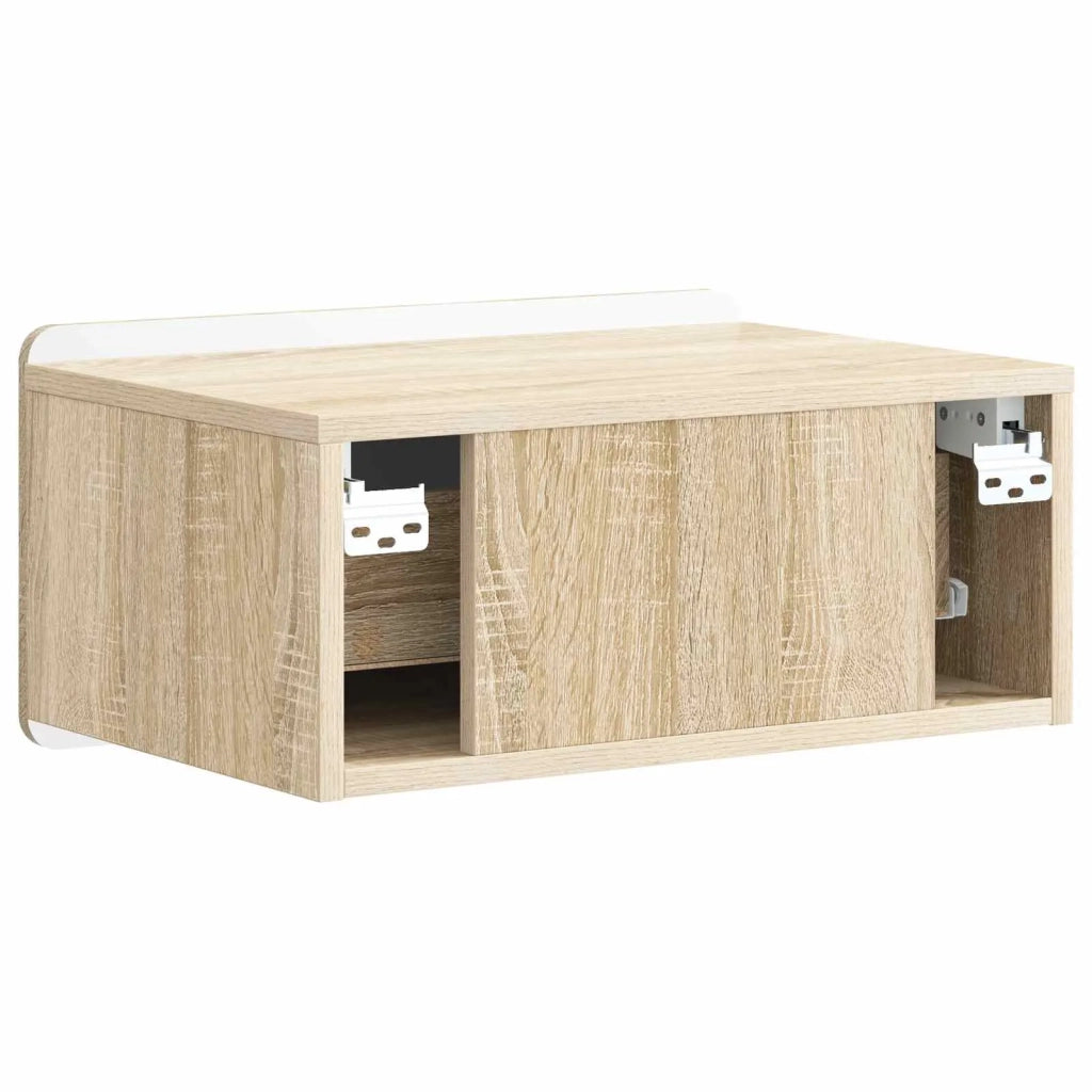 Mobiletto da notte a muro Rovere Sonoma 49 x 34,5 x 24 cm 898279