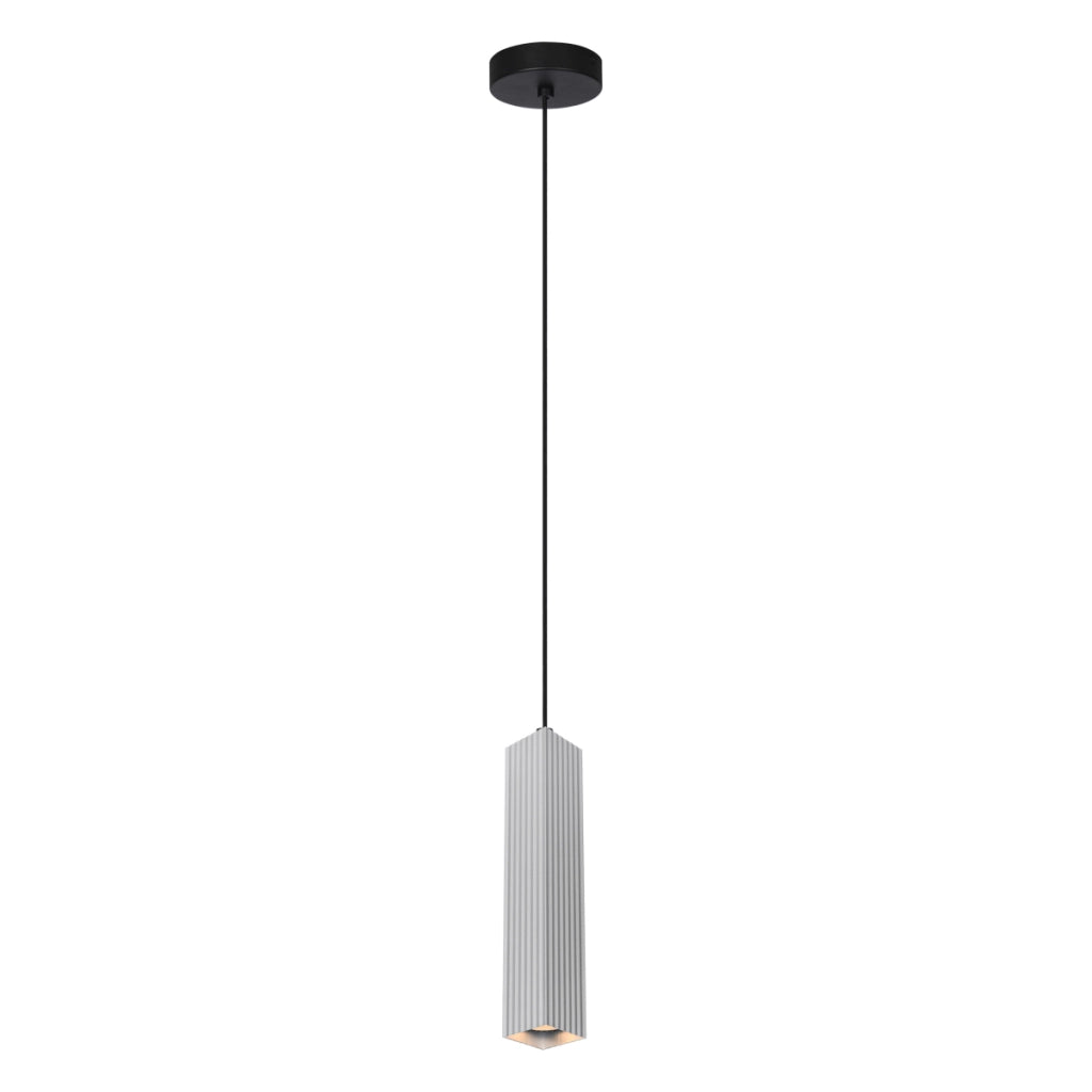 Sospensione moderna Tecno Italux tubo alluminio grigio GU10