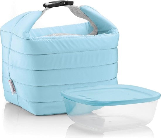 Tas di trasporto termico per telefono cellulare, (borsa) 22 x 18 x 22 cm; (contenitore) 19,6 x 19,6 x 7 cm - 1400cc