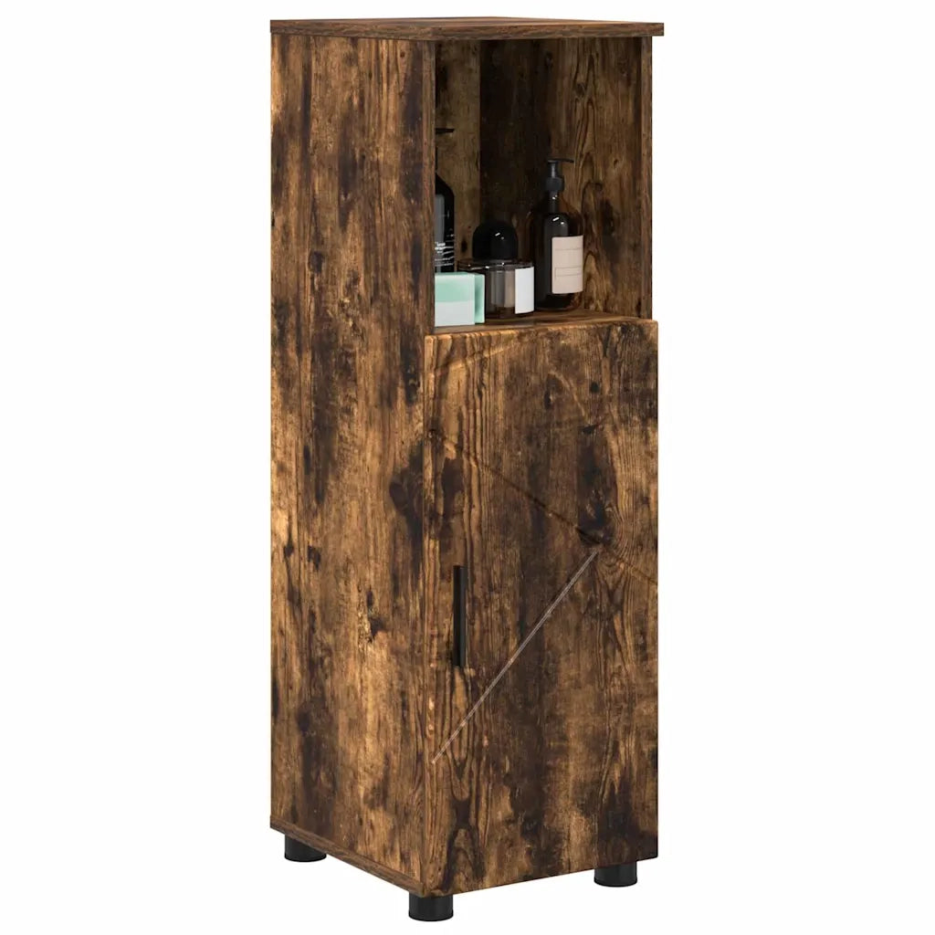 Mobile da Bagno con archiviazione Rovere fumé 30 x 35 x 95 cm