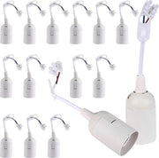 Fitting per lampada E27 con cavo - 4 A 250 V - fitting per abitazione per soggiorno - lampada per cucina - camera da letto - lampada da costruzione - bianca .