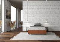 Letto 1 Piazza e Mezzo Sommier 120x190 cm Senza Rete Azelia Labirinto 04 Arancione