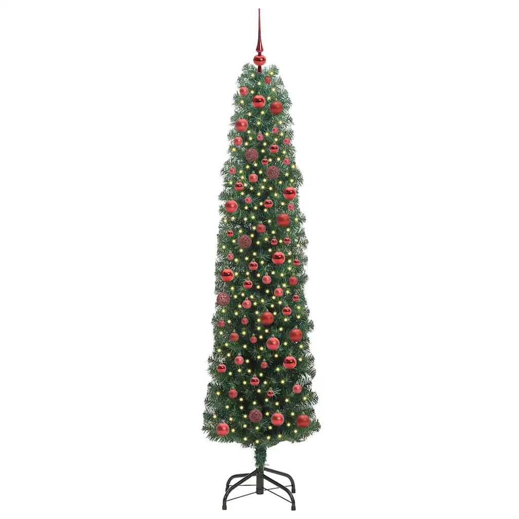 Albero di Natale Artificiale-Albero Natalizio con 300 LED Verde 180 cm 733713