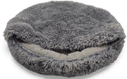 Letto per cani e gatti 60 cm, coperta termica a forma di sacco con tessuto shaggy boucle, cesta comoda per animali domestici, letto ideale per gatti e cani, grafite