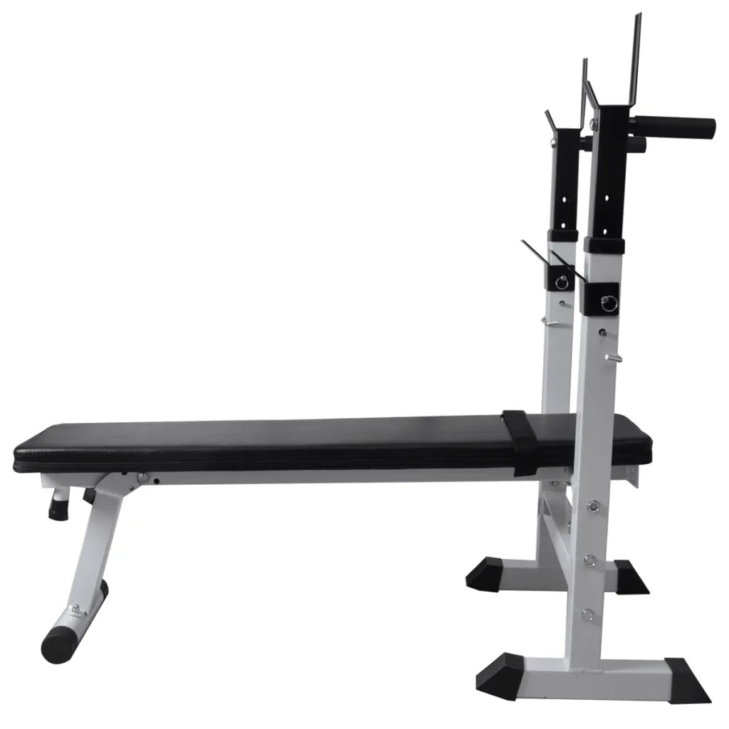 Panca Reclinabile con Rack Bilanciere e Set Manubri 120 kg cod mxl 62430