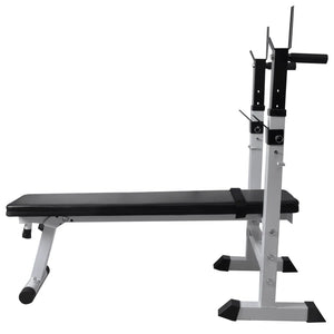 Panca Reclinabile con Rack Bilanciere e Set Manubri 120 kg cod mxl 62430