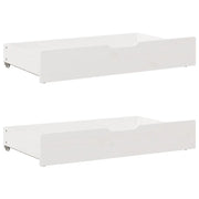 Letto senza Materasso Bianco 150x200 cm Legno Massello di Pino