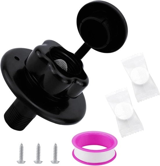 Valvola di scarico acqua per caravan RV - 1 St - con valvola di ritorno per tubi in acciaio con diametro di 1" OD e 3/4" ID