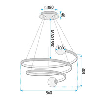 Lampada A Sospensione Lhj029-cp Black