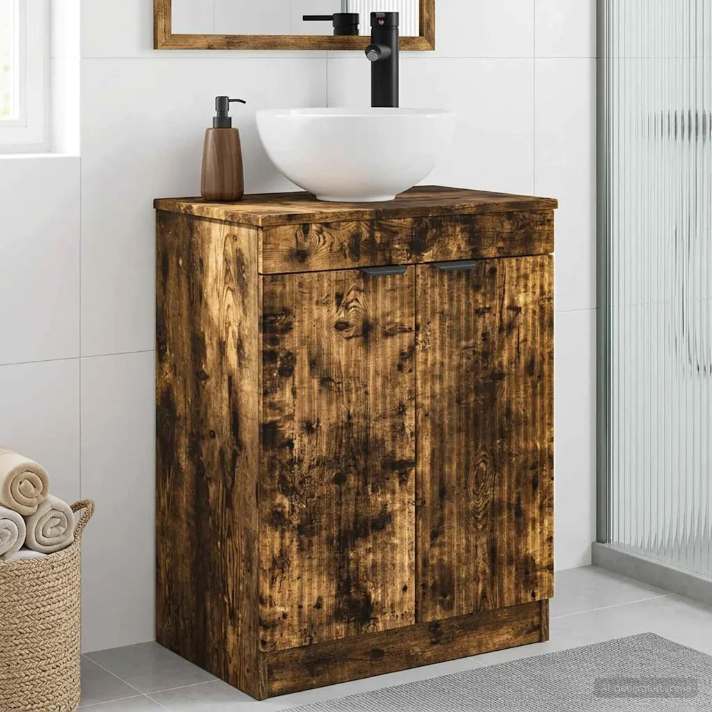 Mobile da bagno con lavabo Rovere Fumo 54 x 35 x 83 cm