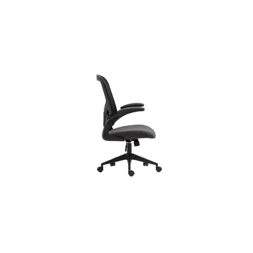 Sedia da ufficio IPOLIST - Tessuto a rete nero e grigio - Comfort e modernità per il tuo spazio lavorativo