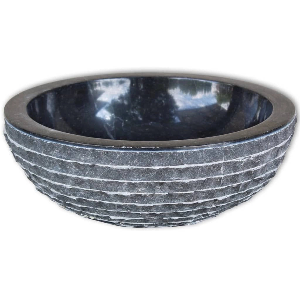 Lavabo in marmo diametro 40 cm nero 02_0002836