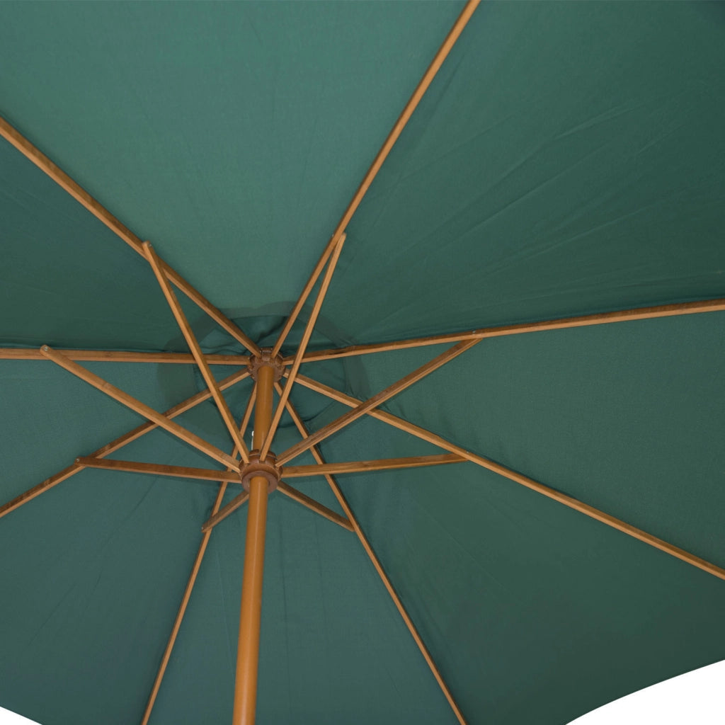 Ombrellone da giardino in legno ¨C zephmum ¨C 2.5m verde scuro
