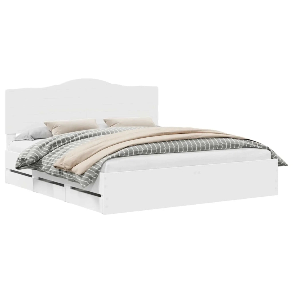 Struttura del letto Bianco 180 x 200 cm Legno Ingegnerizzato