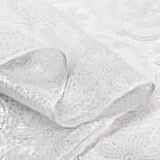 Tovaglia Plastificata 137x100 cm Ricamata Pizzo 3D Copritavolo Antimacchia Idrorepellente Dis.E