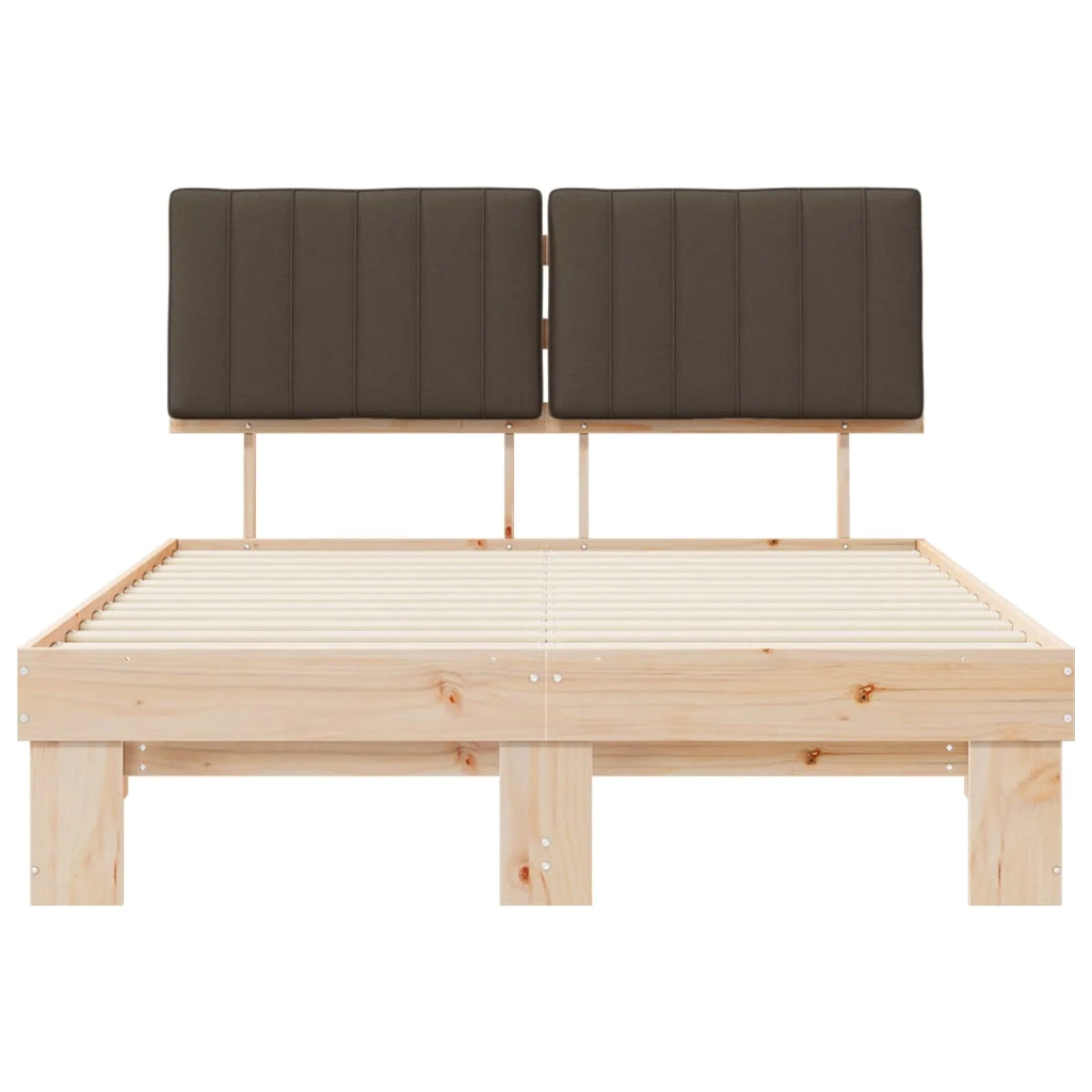 Letto con Testiera Rivestita Talpa 140 x 200 cm Pino massello 877487