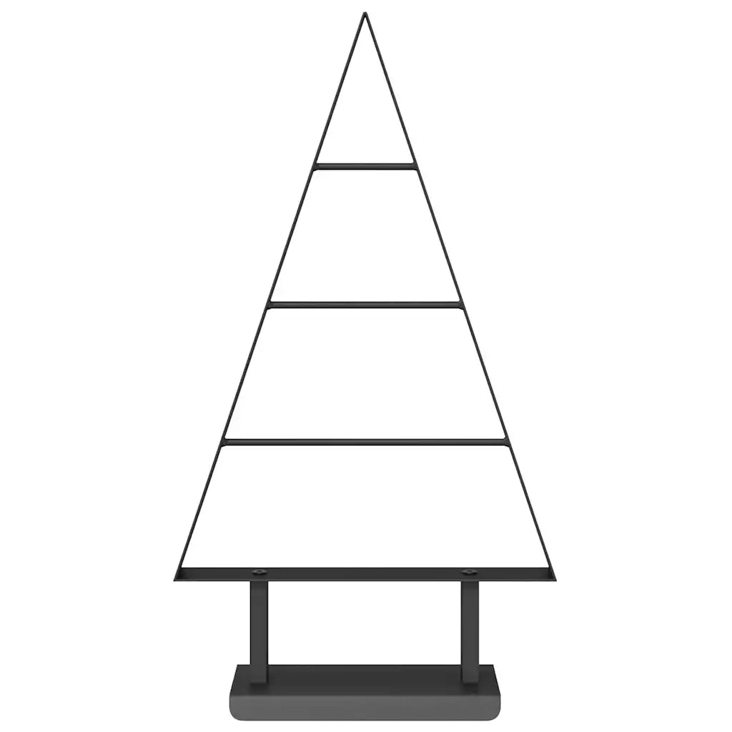 Albero di Natale in metallo con supporto Nero 60 cm Acciaio