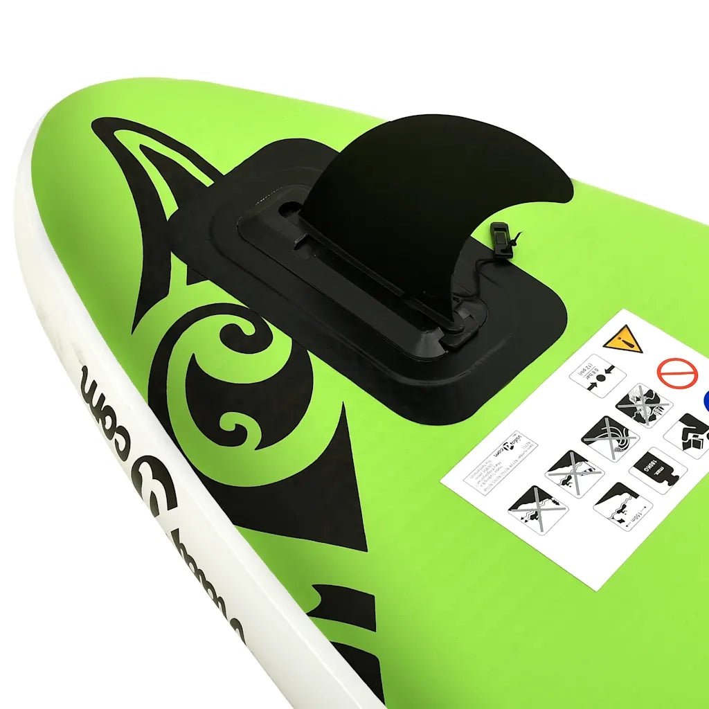 Set Tavola Gonfiabile da SUP 366x76x15 cm Verde 92742
